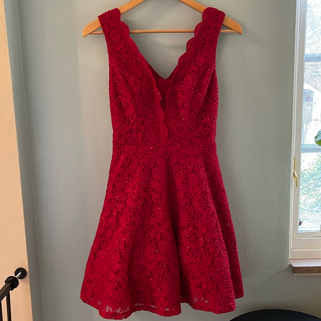 Beautiful Red Lace Dress - Size 3